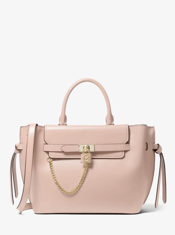 Damske Satchel Taske Michael Kors Hamilton Legacy Large Leather Belted Ruzove - Kabelky Michael Kors Obchod | SYXPJ-0538